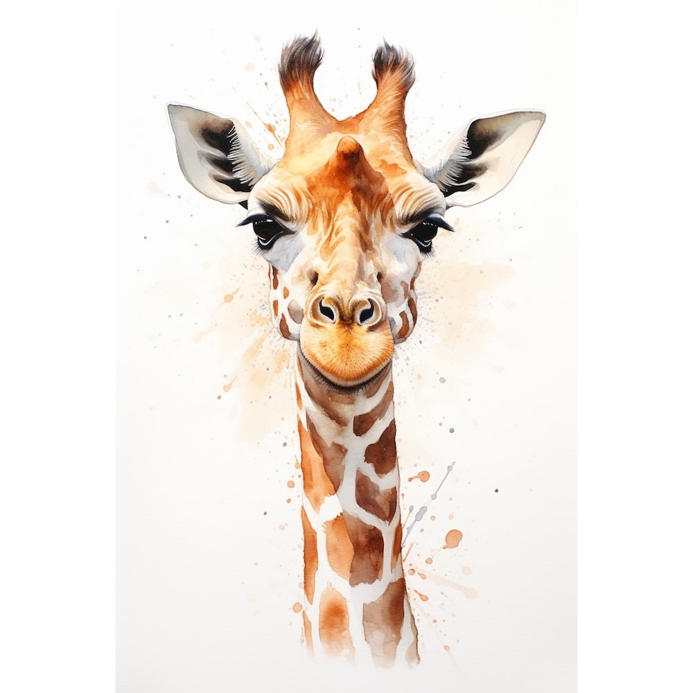 Tableau Girafe Aquarelle