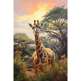 Tableau Art Girafe, art mural décoration nature