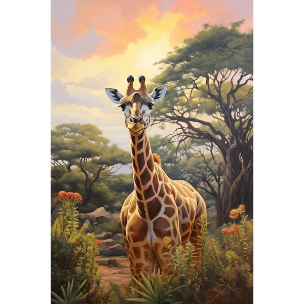 Tableau Art Girafe, art mural décoration nature
