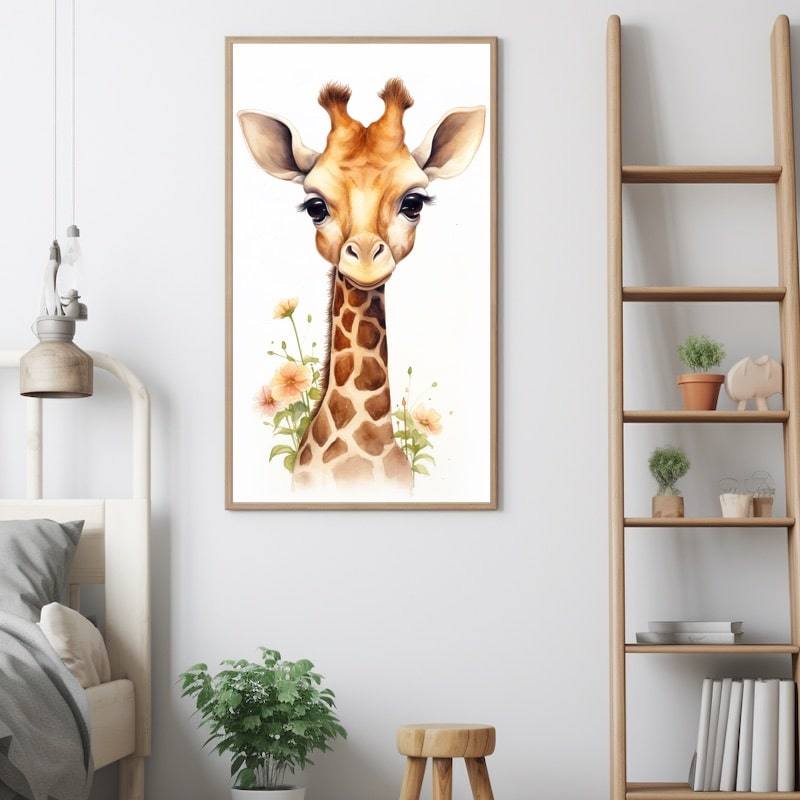 Tableau Girafe Chambre Enfant