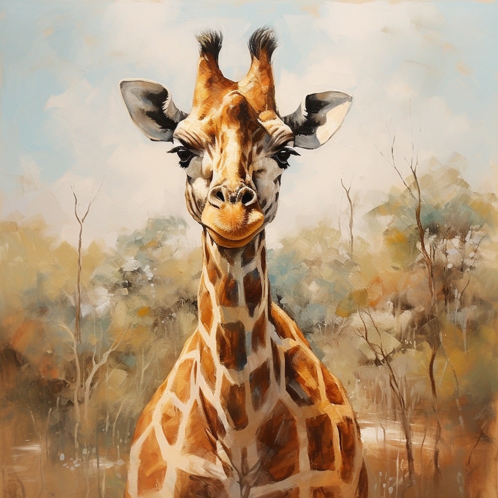 Tableau bois girafe abstraction géométrique Couleur multicolore  Recollection