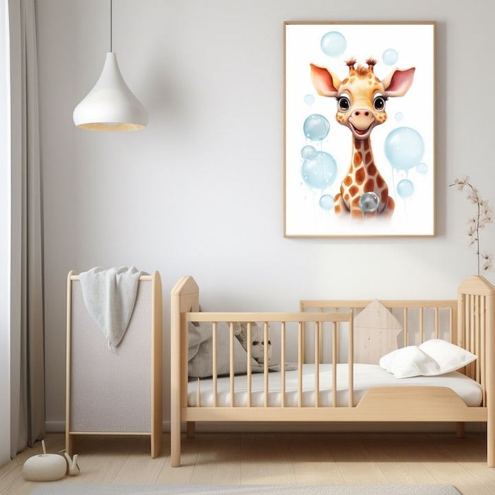 Tableau Girafe Décoration Chambre Bébé, art mural décoration nature