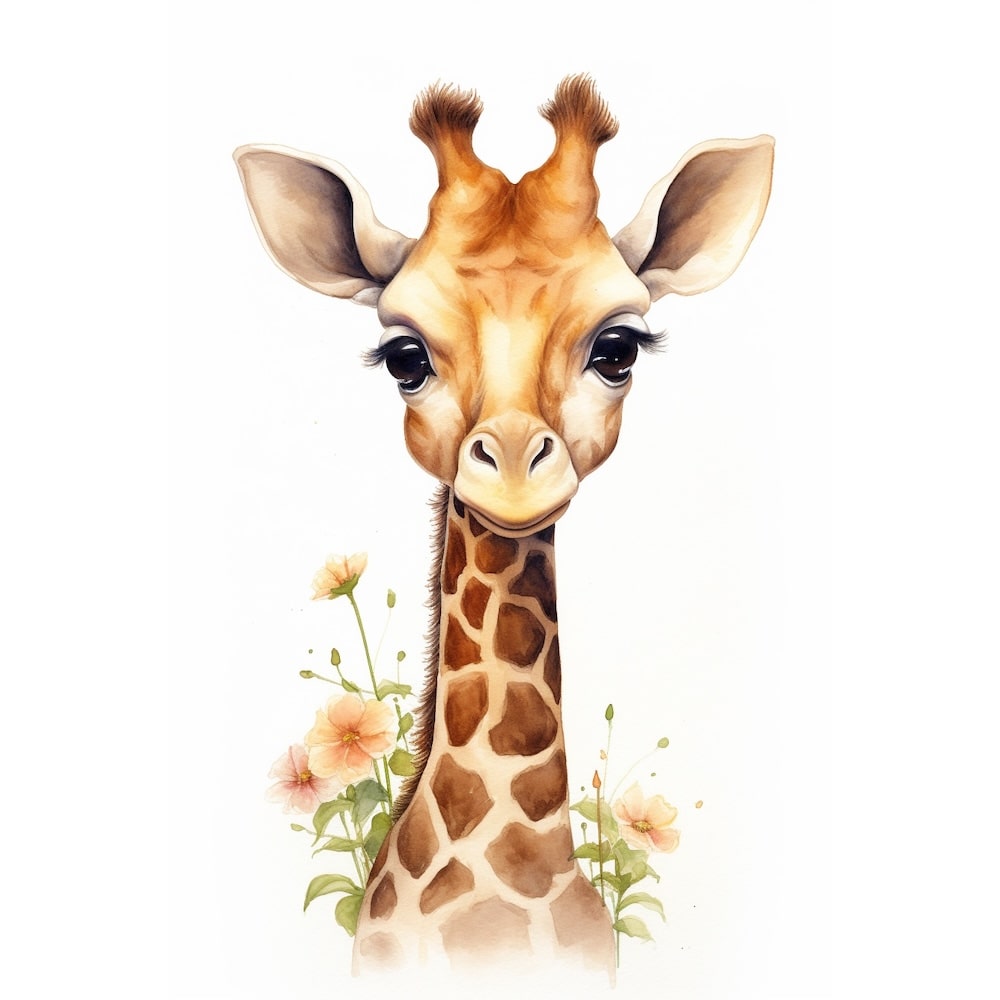Tableau Girafe Chambre Enfant, art mural décoration nature