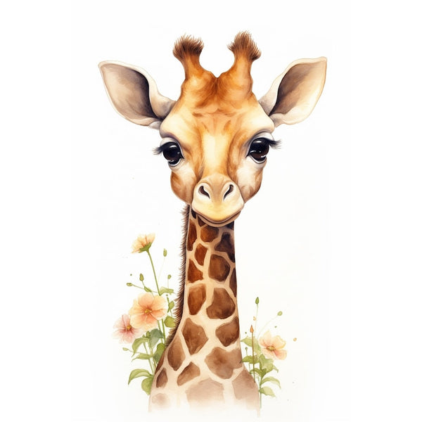 Tableau Girafe Chambre Enfant, art mural décoration nature