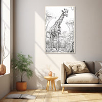 Thumbnail for Tableau Girafe Géante Dessin
