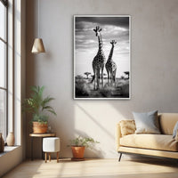 Thumbnail for Tableau Girafe Noir Et Blanc