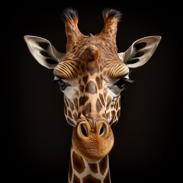 Tableau Oreilles Girafe, art mural décoration nature