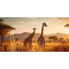 Tableau Safari Girafe, art mural décoration nature