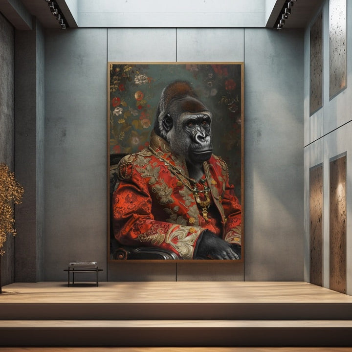 Tableau Gorille Costume, art mural décoration nature