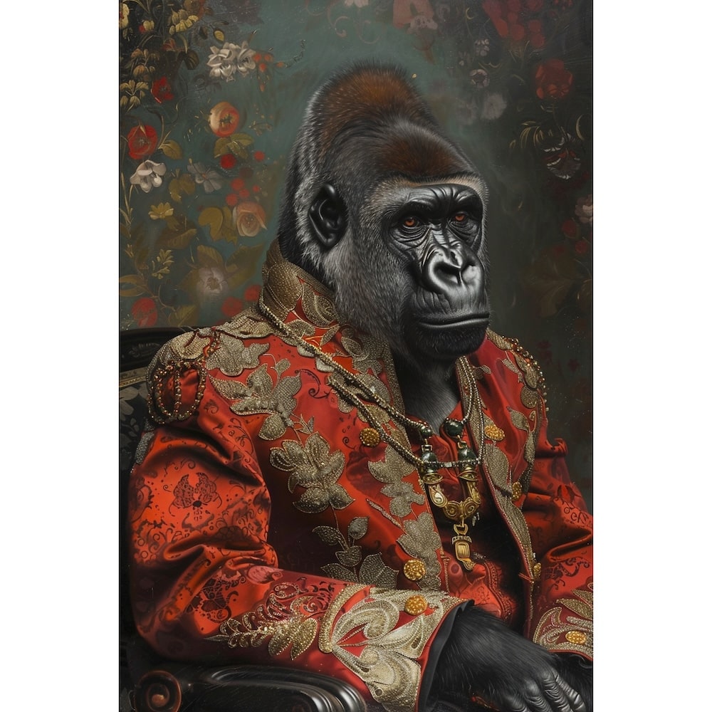 Tableau Gorille en Costume