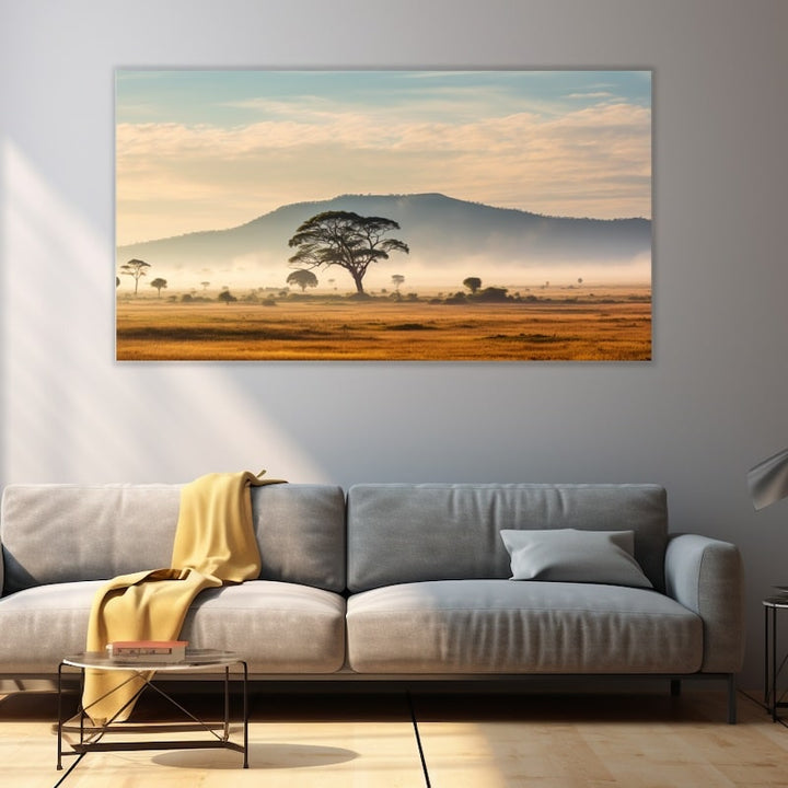 Tableau Grand Format Savane, art mural décoration nature