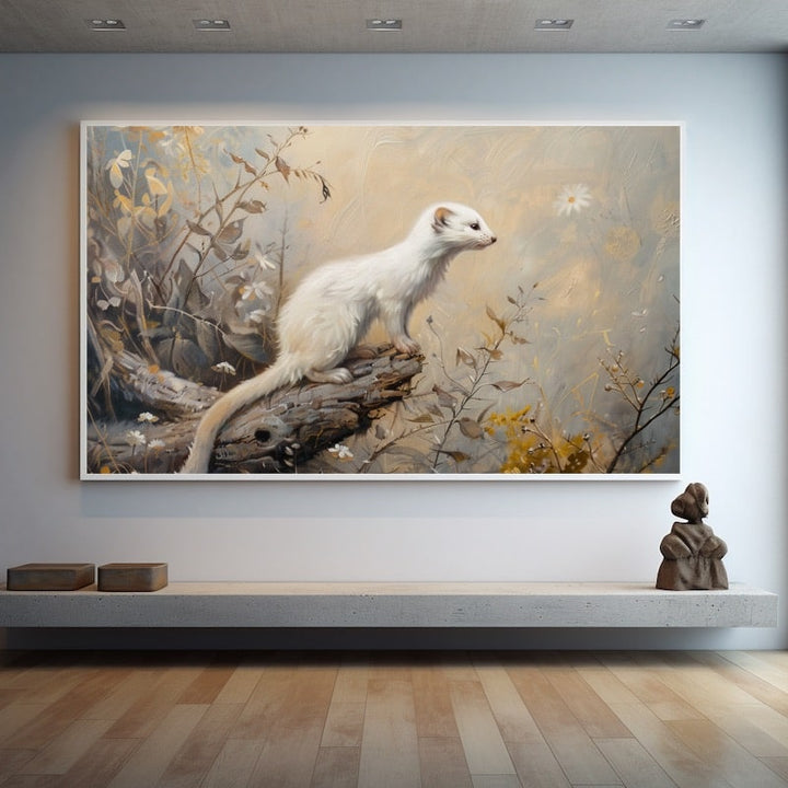 Tableau Hermine, art mural décoration nature
