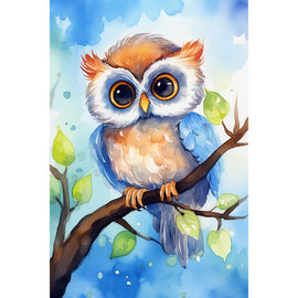 Tableau Hibou Bébé, art mural décoration nature, vue 2