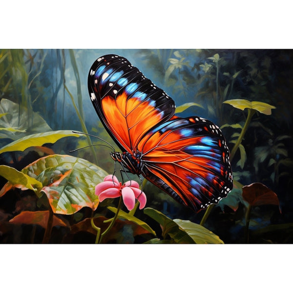Tableau Papillon Tropical en Jungle, art mural décoration nature