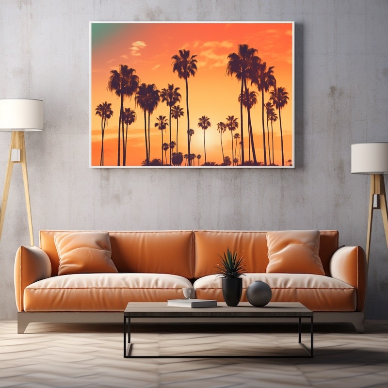 Tableau Image California Palmier