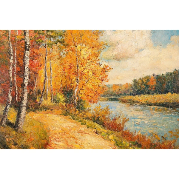 Tableau Impressionniste Automne, art mural décoration nature