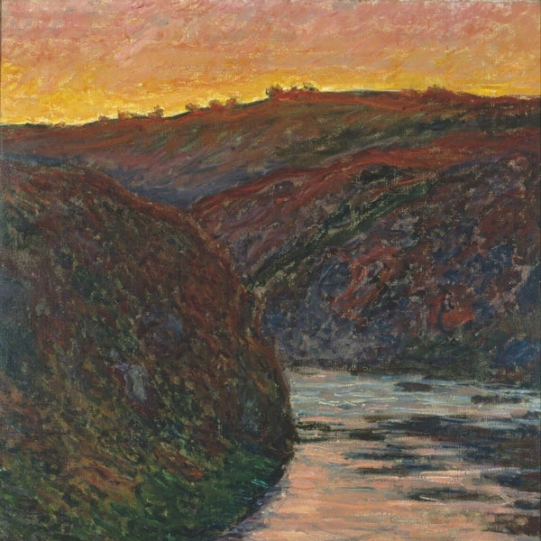 Tableau Impressionniste Soleil Couchant, art mural décoration nature