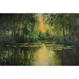 Tableau Impressionniste Jardin, art mural décoration nature