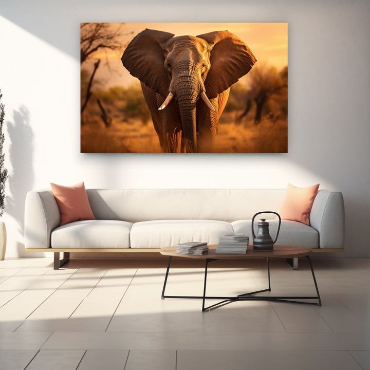 Tableau Imprimé Éléphant, art mural décoration nature