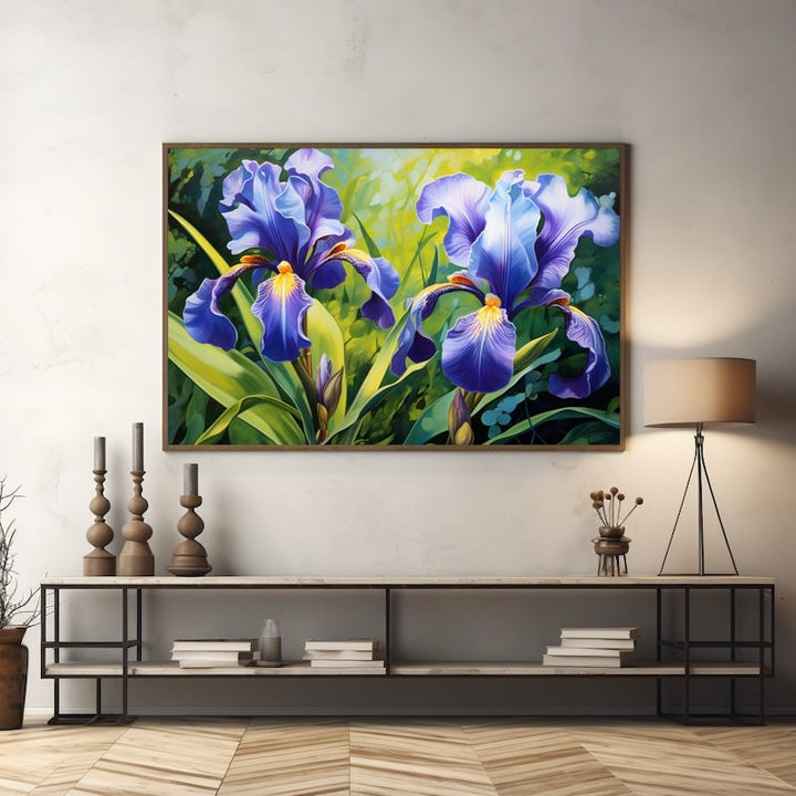 Tableau Iris Et Pétales