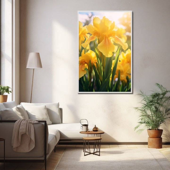 Tableau Iris Jaune
