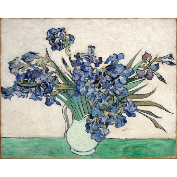 Tableau Bouquet d'Iris au Vase Blanc — Van Gogh, art mural décoration nature