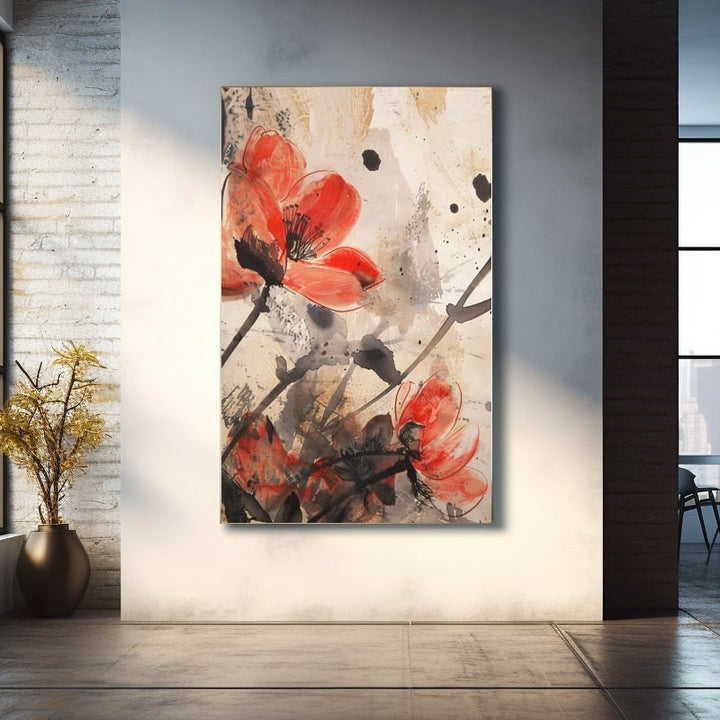 Tableau Japonais Fleurs