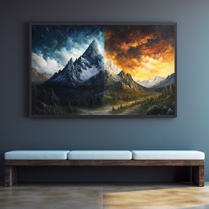 Tableau Jour et Nuit, art mural décoration nature