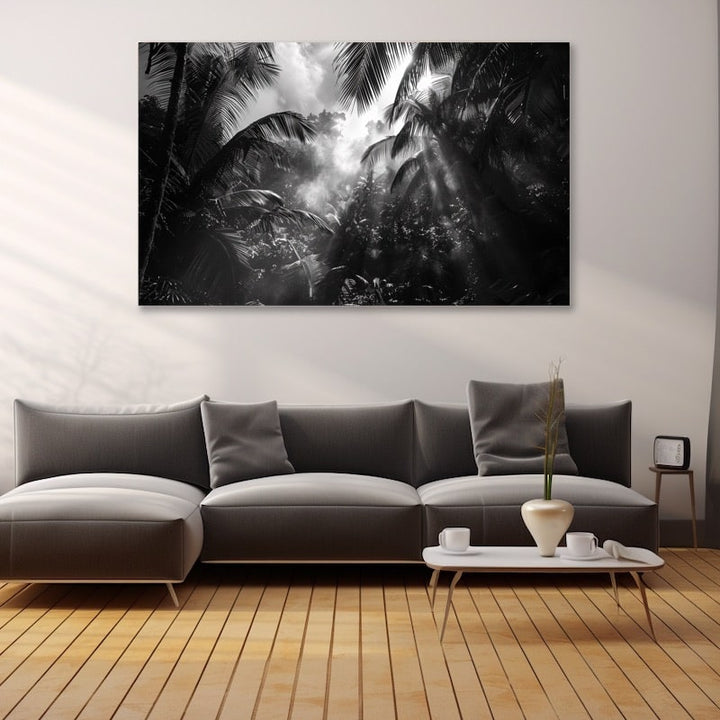 Tableau Jungle Noir Et Blanc