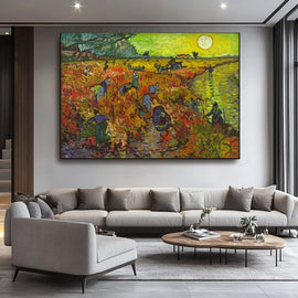 Tableau La Vigne Rouge, art mural décoration nature
