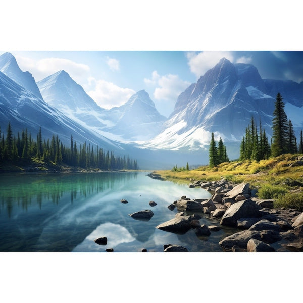 Tableau Lac de Montagne, art mural décoration nature