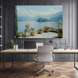Tableau Lac de Côme, art mural décoration nature
