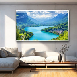 Tableau Lac du Bourget, art mural décoration nature