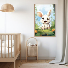 Tableau Lapin Bébé, art mural décoration nature