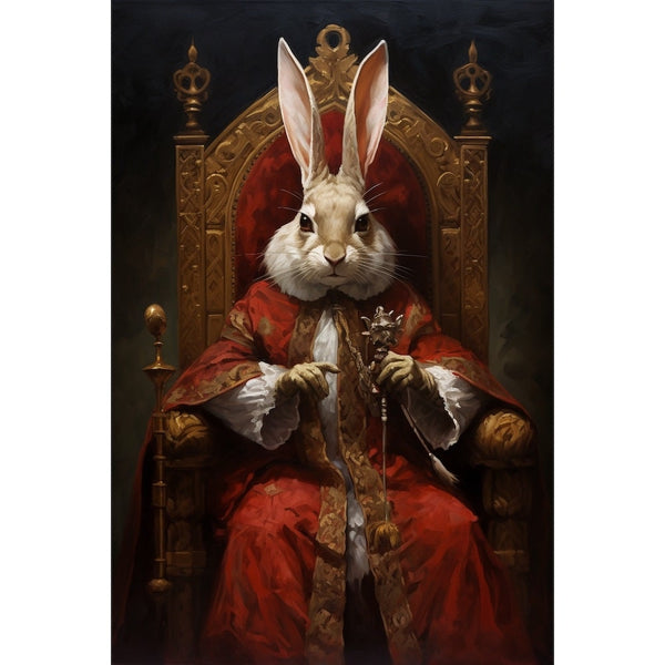 Tableau de Lapin en Costume, art mural décoration nature