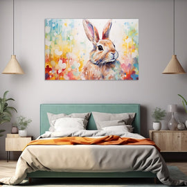 Tableau Lapin Moderne, art mural décoration nature