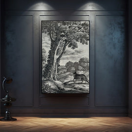 Tableau le Corbeau et le Renard, art mural décoration nature
