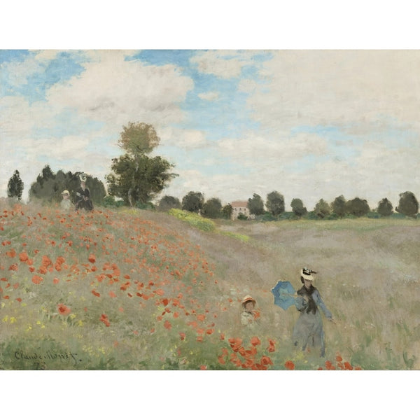 Tableau Monet Coquelicots Promenade, art mural décoration nature