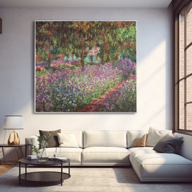 Tableau les Iris de Monet, art mural décoration nature