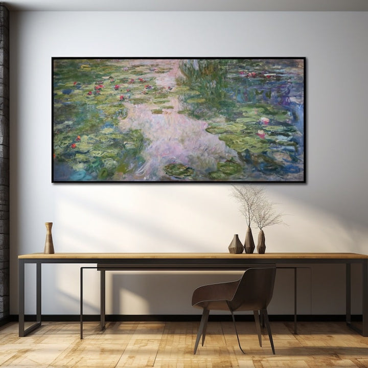 Tableau les Nénuphars, art mural décoration nature