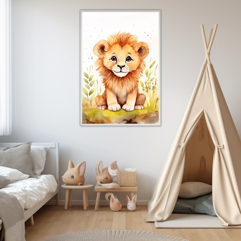 Tableau Lion Enfant