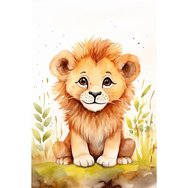 Tableau Lion Enfant, art mural décoration nature