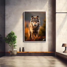 Tableau Loup Coloré, art mural décoration nature