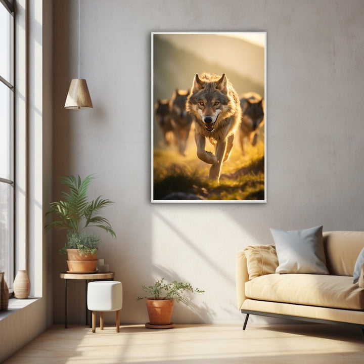 Tableau Loup Couleur, art mural décoration nature