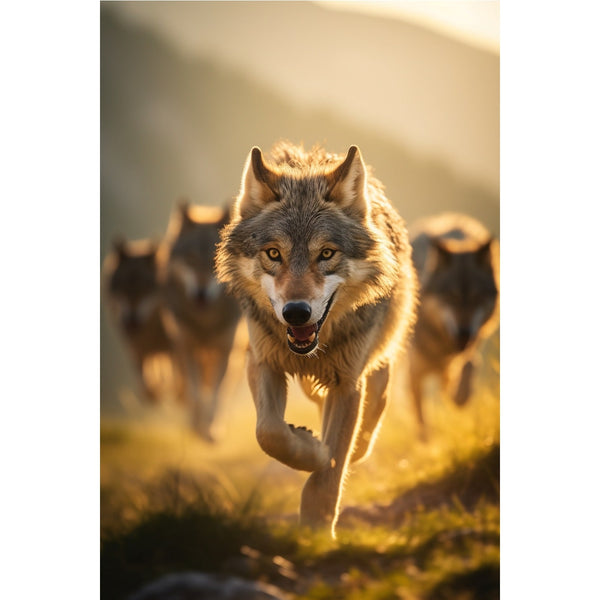 Tableau Loup Couleur, art mural décoration nature