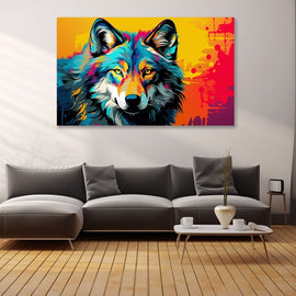 Tableau Loup Design, art mural décoration nature