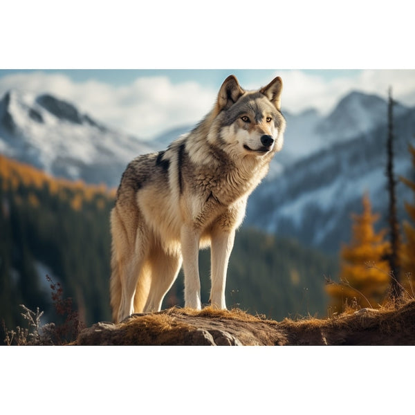 Tableau Loup Paysage, art mural décoration nature