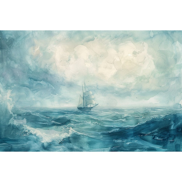 Tableau Aquarelle Mer, art mural décoration nature