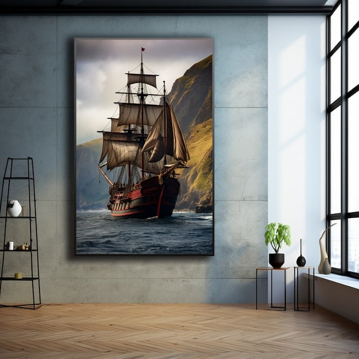 Tableau Mer Bateau, art mural décoration nature