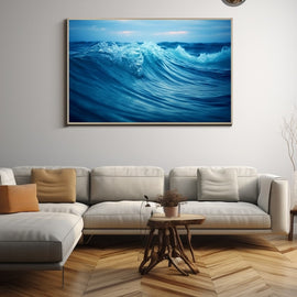 Tableau Mer Bleue, art mural décoration nature
